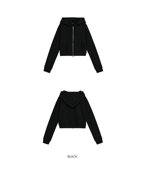 パーカー A'GEM/9 × .kom「ACOVER/オコボ」Crop Two-Way Zip-up Hoodie/クロップ２WYAジップアップパーカ A'GEM/9 × .kom『ACOVER/オコボ』Crop Two-Way Zip-up Hoodie
