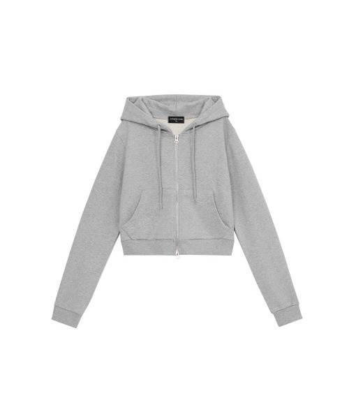 パーカー A'GEM/9 × .kom「ACOVER/オコボ」Crop Two-Way Zip-up Hoodie/クロップ２WYAジップアップパーカ A'GEM/9 × .kom『ACOVER/オコボ』Crop Two-Way Zip-up Hoodie