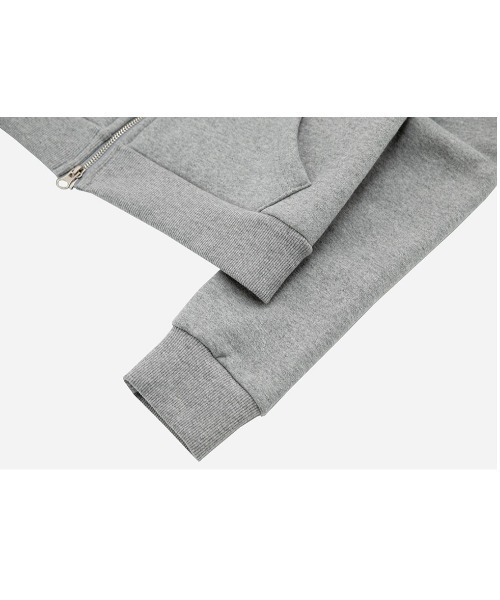ACOVER(オコボ)の「A'GEM/9 × .kom『ACOVER/オコボ』Crop Two-Way Zip-up Hoodie/クロップ2WYAジップアップパーカー(パーカー・レディース・グレー/ブラック・FREE)」の20枚目の写真