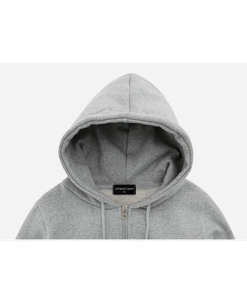 ACOVER(オコボ)の「A'GEM/9 × .kom『ACOVER/オコボ』Crop Two-Way Zip-up Hoodie/クロップ2WYAジップアップパーカー(パーカー・レディース・グレー/ブラック・FREE)」の21枚目の写真