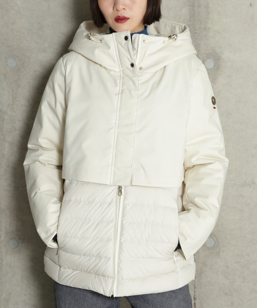 CAPEHORN(ケープホーン)の「(CAPEHORN)カサブランカダウンコート(ダウンジャケット/コート・レディース・ホワイト/ブラック・FREE)」の2枚目の写真