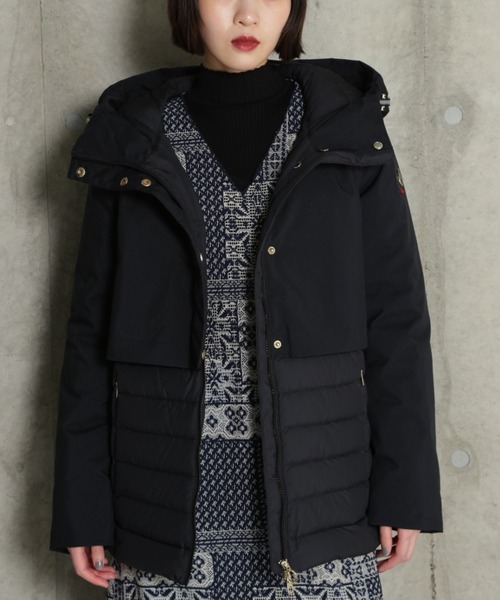 CAPEHORN(ケープホーン)の「(CAPEHORN)カサブランカダウンコート(ダウンジャケット/コート・レディース・ホワイト/ブラック・FREE)」の1枚目の写真