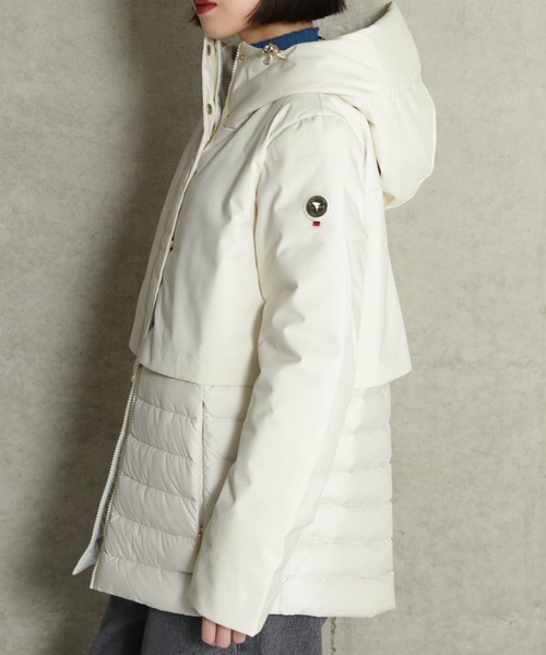 CAPEHORN(ケープホーン)の「(CAPEHORN)カサブランカダウンコート(ダウンジャケット/コート・レディース・ホワイト/ブラック・FREE)」の15枚目の写真