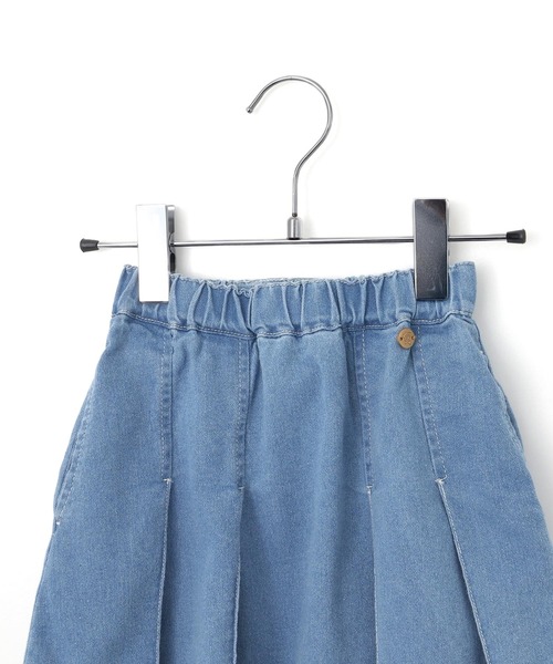 MAKE YOUR DAY(メイクユアデイ)の「デニムプリーツスカート■80~140cm(デニムスカート・キッズ・ネイビー/ブルー・90/100/110/130/140/80/120)」の9枚目の写真