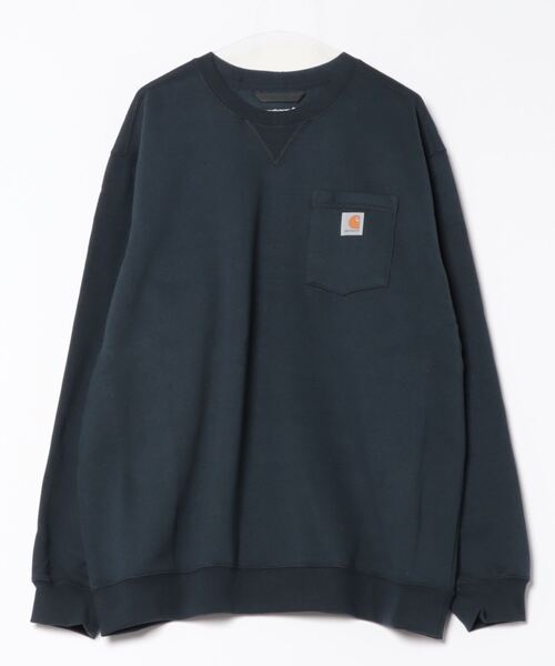 Carhartt（カーハート）の「《CARHARTT》CREWNECK POCKET SWEAT SHIRT（スウェット・メンズ・ブラック/ネイビー/チャコールグレー・X-LARGE/SMALL/MEDIUM）」の3枚目の写真