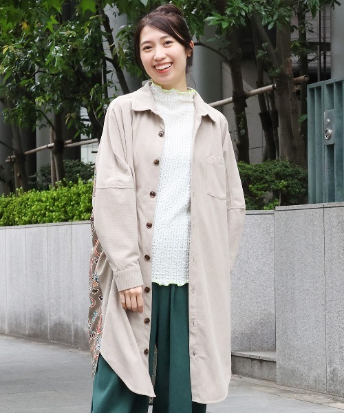 チチカカ(チチカカ)の「ペイズリードッキングシャツワンピース(シャツワンピース・レディース・ベージュ/ネイビー・FREE)」の5枚目の写真