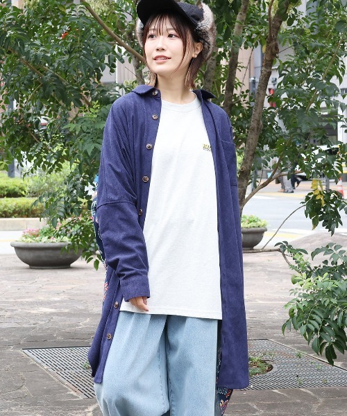 チチカカ(チチカカ)の「ペイズリードッキングシャツワンピース(シャツワンピース・レディース・ベージュ/ネイビー・FREE)」の8枚目の写真