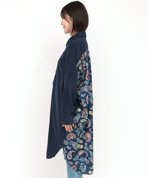 チチカカ(チチカカ)の「ペイズリードッキングシャツワンピース(シャツワンピース・レディース・ベージュ/ネイビー・FREE)」の11枚目の写真