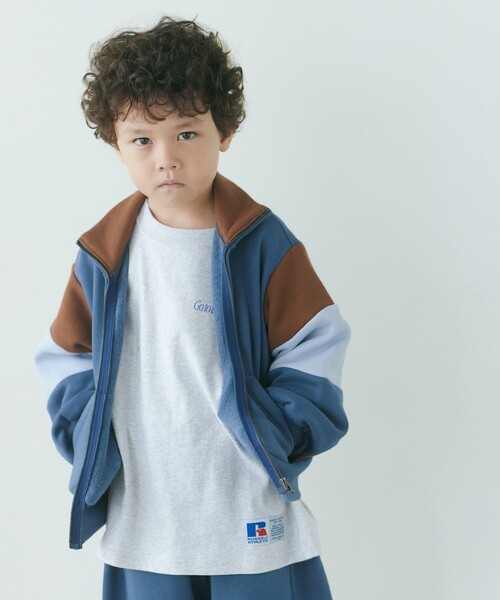 green label relaxing(グリーンレーベルリラクシング)の「TJ 裏毛 裏起毛 ジップカーディガン / キッズ 100cm-130cm(カーディガン/ボレロ・キッズ・ダークグレー/ネイビー・130cm/120cm/100cm/110cm)」の3枚目の写真