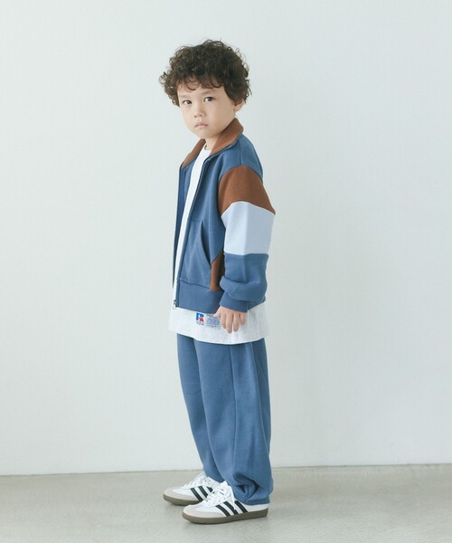 green label relaxing(グリーンレーベルリラクシング)の「TJ 裏毛 裏起毛 ジップカーディガン / キッズ 100cm-130cm(カーディガン/ボレロ・キッズ・ダークグレー/ネイビー・130cm/120cm/100cm/110cm)」の4枚目の写真