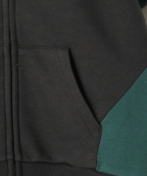 green label relaxing(グリーンレーベルリラクシング)の「TJ 裏毛 裏起毛 ジップカーディガン / キッズ 100cm-130cm(カーディガン/ボレロ・キッズ・ダークグレー/ネイビー・130cm/120cm/100cm/110cm)」の9枚目の写真