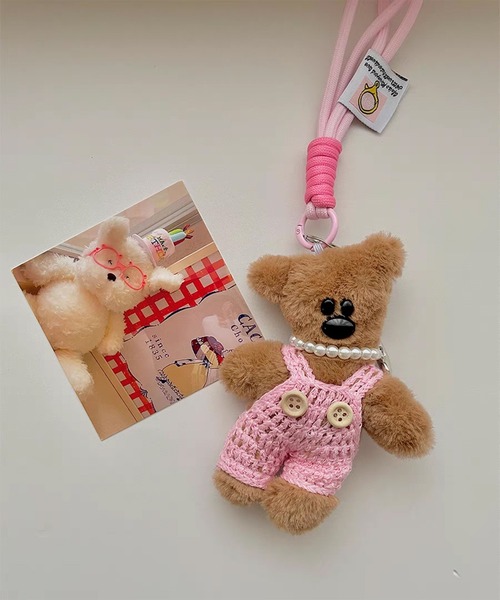 セール】ストラップ付き お着替えくまチャーム / ベア ぬいぐるみ
