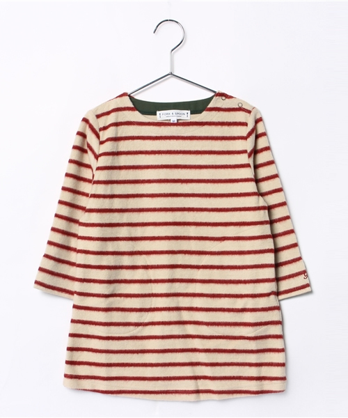 URBAN RESEARCH DOORS KIDS（アーバン リサーチ ドアーズ キッズ　）の「FORK＆SPOON 起毛ボーダーOP（ワンピース・キッズ・ネイビー/オフホワイト/レッド・105/90/135/120）」の14枚目の写真