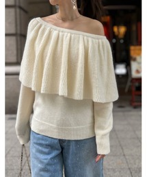 [2024-25 WINTER COLLECTION][MEISM by Re:EDIT]3WAYラッフルフリルニットプルオーバー