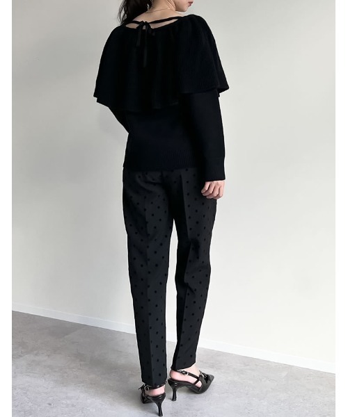 MEISM（ミズム）の「[2024-25 WINTER COLLECTION][MEISM by Re:EDIT]3WAYラッフルフリルニットプルオーバー（ニット/セーター・レディース・ブラック/グレー/アイボリー・MEDIUM/LARGE）」の17枚目の写真