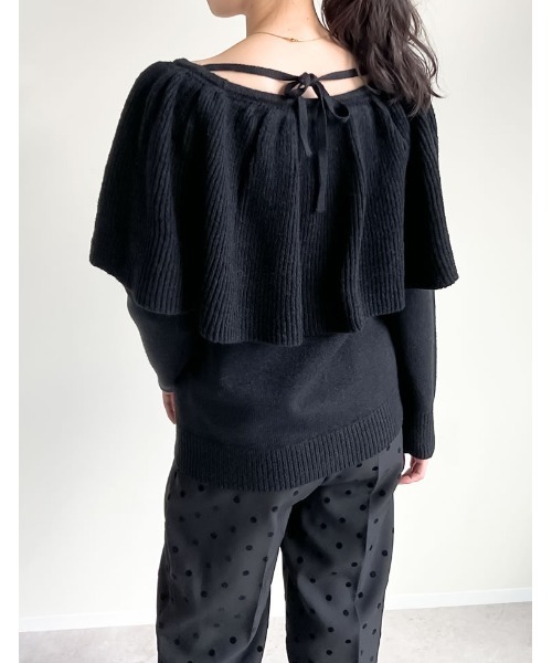 MEISM（ミズム）の「[2024-25 WINTER COLLECTION][MEISM by Re:EDIT]3WAYラッフルフリルニットプルオーバー（ニット/セーター・レディース・ブラック/グレー/アイボリー・MEDIUM/LARGE）」の18枚目の写真