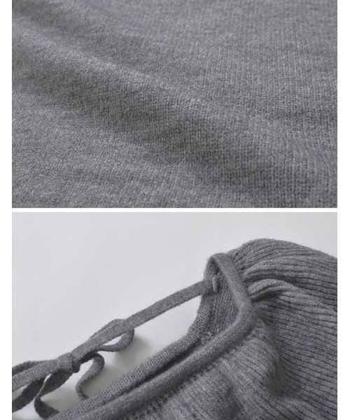 MEISM（ミズム）の「[2024-25 WINTER COLLECTION][MEISM by Re:EDIT]3WAYラッフルフリルニットプルオーバー（ニット/セーター・レディース・ブラック/グレー/アイボリー・MEDIUM/LARGE）」の22枚目の写真