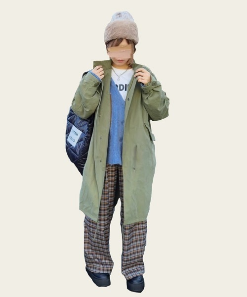 polcadot（ポルカドット）の「ファー切り替えニット（ニットキャップ/ビーニー・レディース・ブラック系/グレイッシュベージュ/アイボリー/ブルー・FREE）」の14枚目の写真