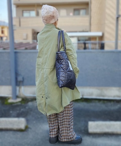 polcadot（ポルカドット）の「ファー切り替えニット（ニットキャップ/ビーニー・レディース・ブラック系/グレイッシュベージュ/アイボリー/ブルー・FREE）」の16枚目の写真