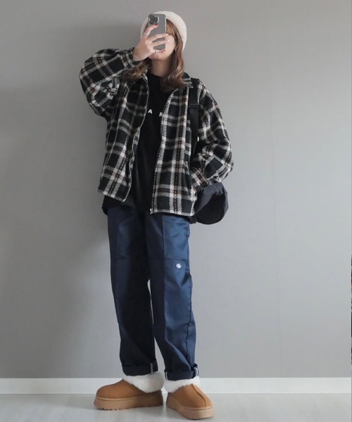 polcadot（ポルカドット）の「ファー切り替えニット（ニットキャップ/ビーニー・レディース・ブラック系/グレイッシュベージュ/アイボリー/ブルー・FREE）」の21枚目の写真