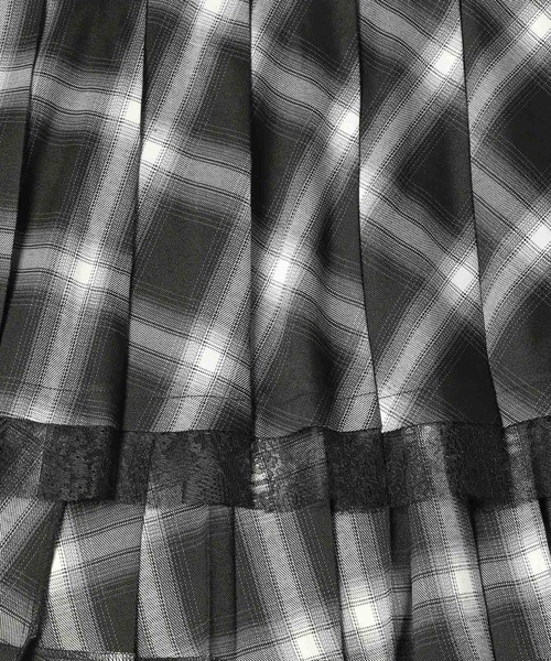 HARE（ハレ）の「プリーツレイヤードマキスカート(HARE)（スカート・レディース・ブラック/チェック・FREE）」の19枚目の写真