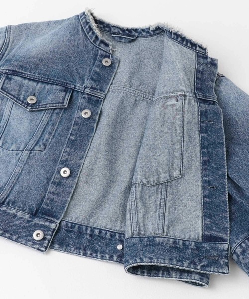 URBAN RESEARCH ROSSO WOMEN（アーバンリサーチ　ロッソ）の「タックスリーブデニムブルゾン（デニムジャケット・レディース・ブルー・FREE）」の20枚目の写真