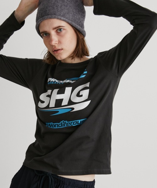 Auntie Rosa Holiday(アンティローザホリデー)の「スポンサーロゴプリントロンTEE(Tシャツ/カットソー・レディース・オフホワイト/チャコールグレー・FREE)」の14枚目の写真
