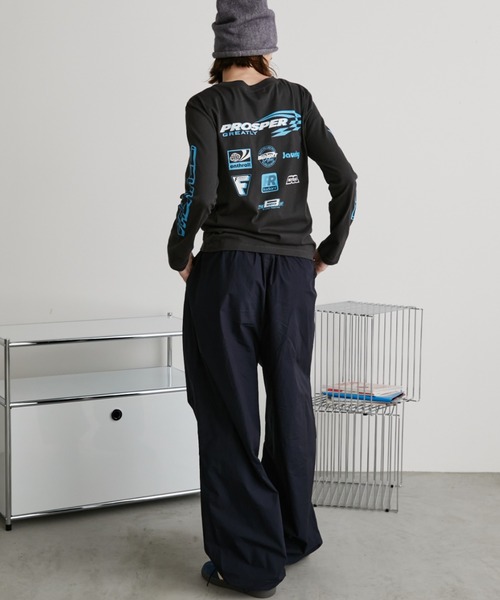 Auntie Rosa Holiday(アンティローザホリデー)の「スポンサーロゴプリントロンTEE(Tシャツ/カットソー・レディース・オフホワイト/チャコールグレー・FREE)」の22枚目の写真