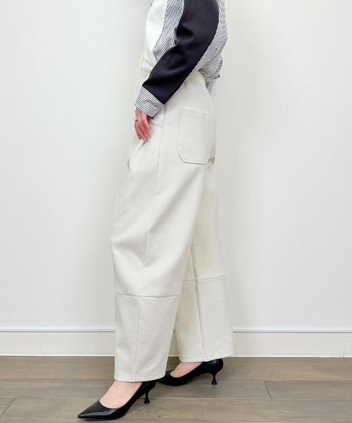 LUGIVA(ルギヴァ)の「カーブパンツ(その他パンツ・レディース・ブラック/オフホワイト/ピンク・M)」の7枚目の写真