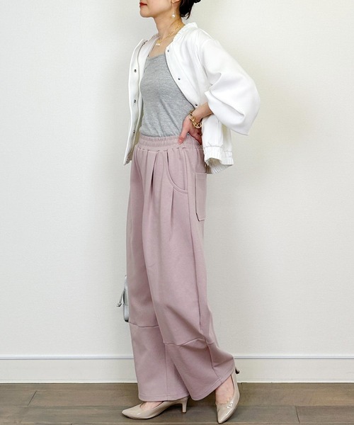 LUGIVA(ルギヴァ)の「カーブパンツ(その他パンツ・レディース・ブラック/オフホワイト/ピンク・M)」の16枚目の写真