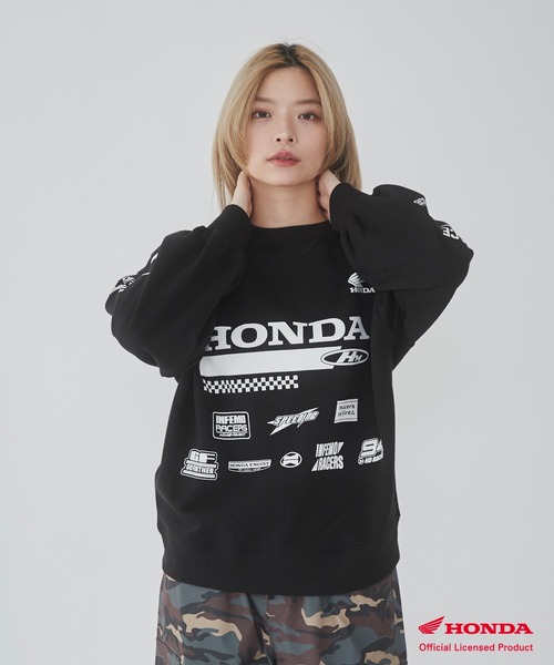 WEGO（ウィゴー）の「∴WEGO/【25年春夏新作】別注Hondaプルオーバービッグスウェット（スウェット・レディース・ブラック/ホワイト・FREE）」の19枚目の写真