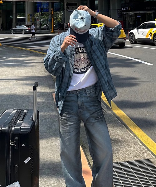 B.R.U(ブル)の「サッカーチェックルーズシャツ(シャツ/ブラウス・メンズ・グレー/ブルー・FREE)」の17枚目の写真