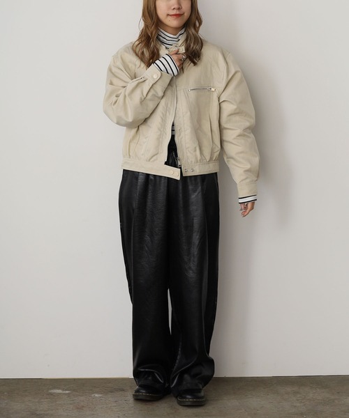 ROOPTOKYO（ループトウキョウ）の「ルーズシルエット ヴィンテージライク イージーパンツ（スラックス・レディース・グレー/ブラック/ブラウン/ワイン・FREE）」の7枚目の写真