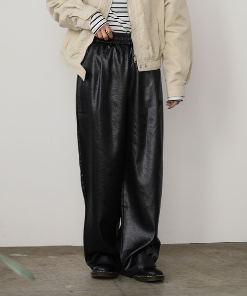 ROOPTOKYO（ループトウキョウ）の「ルーズシルエット ヴィンテージライク イージーパンツ（スラックス・レディース・グレー/ブラック/ブラウン/ワイン・FREE）」の5枚目の写真