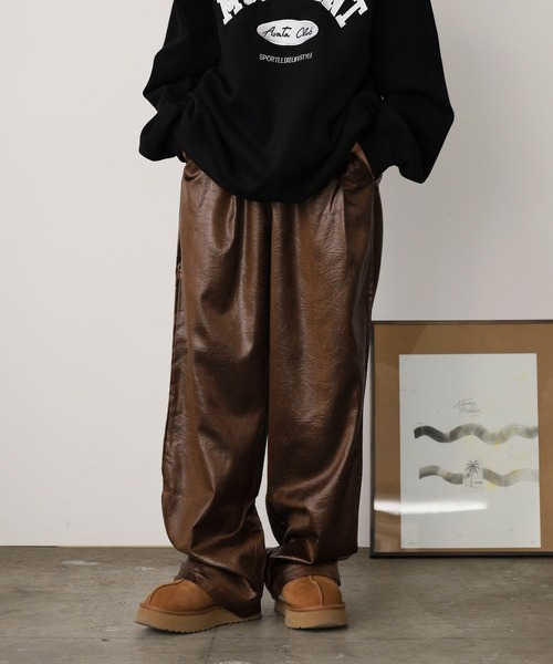 ROOPTOKYO（ループトウキョウ）の「ルーズシルエット ヴィンテージライク イージーパンツ（スラックス・レディース・グレー/ブラック/ブラウン/ワイン・FREE）」の13枚目の写真