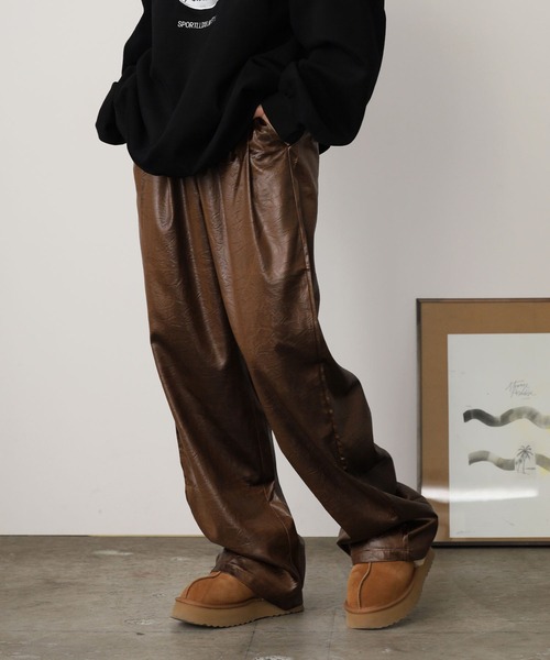 ROOPTOKYO（ループトウキョウ）の「ルーズシルエット ヴィンテージライク イージーパンツ（スラックス・レディース・グレー/ブラック/ブラウン/ワイン・FREE）」の14枚目の写真