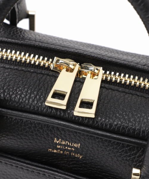 イエナ　Manuel MILANO 別注 レザーバッグ MIDI　ブラック 追加5》Manuel MILANO/マニュエルミラノ 別注 レザーバッグ MIDI
