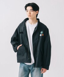 90s   ミリタリーコートジャケット 希少 刺繍 90s SOHK両面刺繍口ゴジャージ/サイドテープライントラック