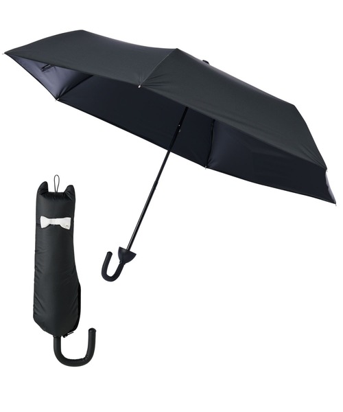 ★レア★イイダ傘店★猫 ししゅう 晴雨兼用 折りたたみ傘 ☆レア☆イイダ傘店☆猫 ししゅう 晴雨兼用 折りたたみ傘