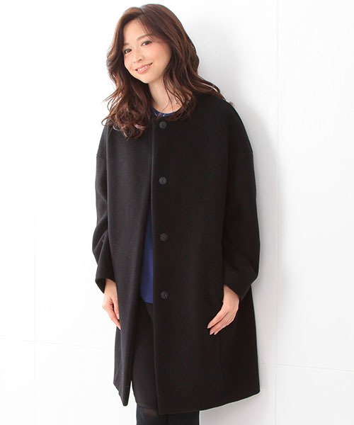 Demi-Luxe BEAMS（デミルクス ビームス）の「【Oggi12月号掲載】Demi-Luxe BEAMS / カシミヤ混 コクーンコート（その他アウター・レディース・ライトグレー/ブラック・38/36）」の16枚目の写真