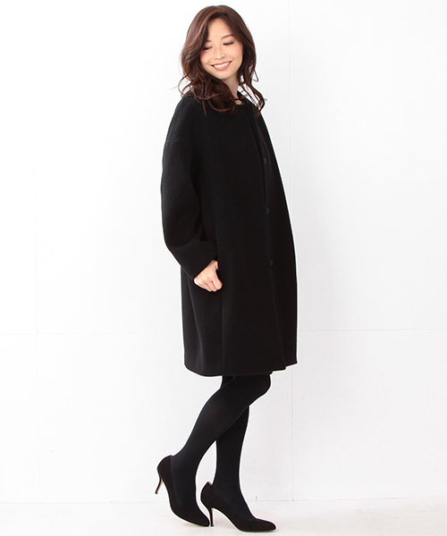 Demi-Luxe BEAMS（デミルクス ビームス）の「【Oggi12月号掲載】Demi-Luxe BEAMS / カシミヤ混 コクーンコート（その他アウター・レディース・ライトグレー/ブラック・38/36）」の17枚目の写真