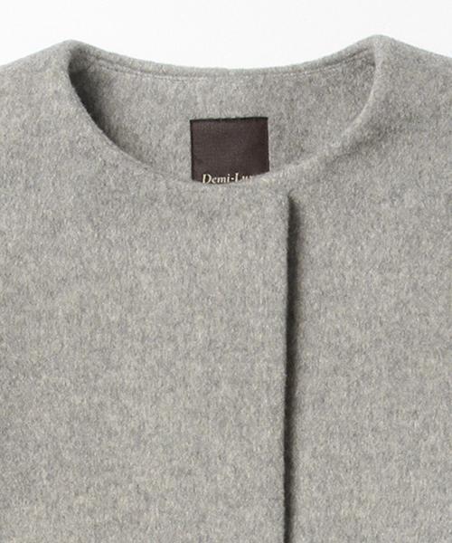 Demi-Luxe BEAMS（デミルクス ビームス）の「【Oggi12月号掲載】Demi-Luxe BEAMS / カシミヤ混 コクーンコート（その他アウター・レディース・ライトグレー/ブラック・38/36）」の5枚目の写真