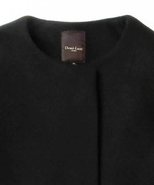Demi-Luxe BEAMS（デミルクス ビームス）の「【Oggi12月号掲載】Demi-Luxe BEAMS / カシミヤ混 コクーンコート（その他アウター・レディース・ライトグレー/ブラック・38/36）」の10枚目の写真
