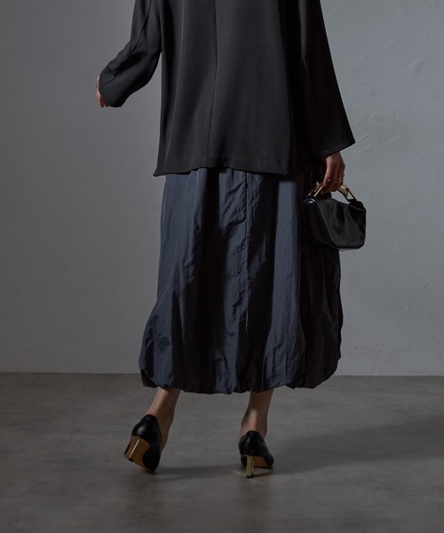 each(イーチ)の「サイドフリルバルーンミディスカート(スカート・レディース・グレー/ブラック/カーキ・FREE)」の16枚目の写真