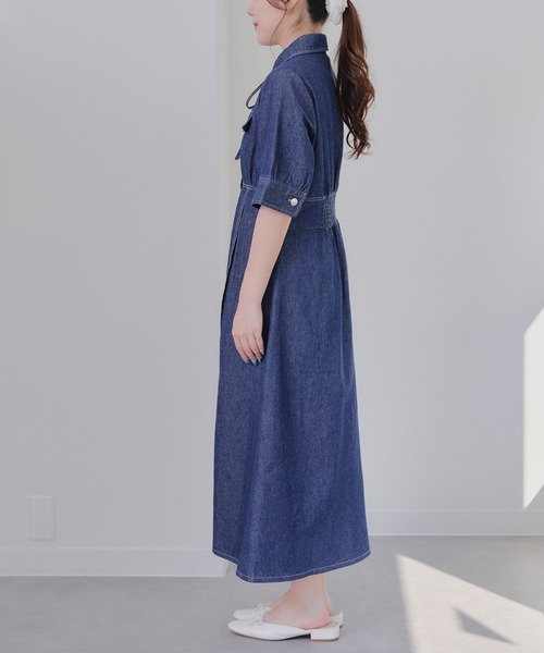 Another Branch olive des olive(アナザーブランチオリーブデオリーブ)の「【SNSで紹介】デニム丈違いワンピース(ワンピース・レディース・ブラック/ブルー・SMALL/MEDIUM)」の12枚目の写真