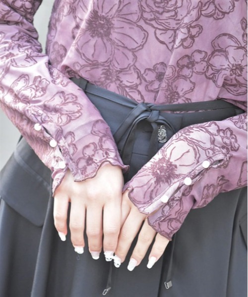 axes femme（アクシーズファム）の「シアーフロッキーインナー（Tシャツ/カットソー・レディース・ブラック/ピンク/イエロー・FREE）」の9枚目の写真