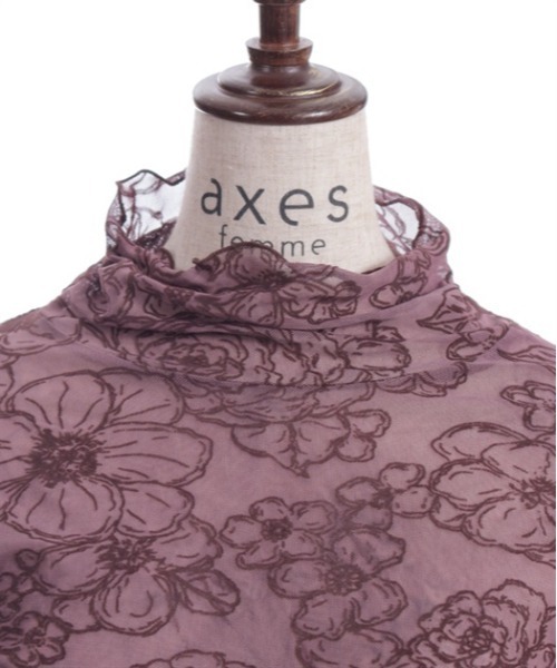 axes femme（アクシーズファム）の「シアーフロッキーインナー（Tシャツ/カットソー・レディース・ブラック/ピンク/イエロー・FREE）」の14枚目の写真