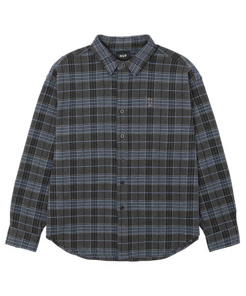 HUF(ハフ)の「MEGABLAST PLAID LS SHIRT / HUF ハフ 長袖シャツ(シャツ/ブラウス・メンズ・ブラック/ブルー・XX-LARGE/X-LARGE/LARGE/MEDIUM/SMALL)」の8枚目の写真