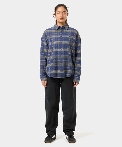HUF(ハフ)の「MEGABLAST PLAID LS SHIRT / HUF ハフ 長袖シャツ(シャツ/ブラウス・メンズ・ブラック/ブルー・XX-LARGE/X-LARGE/LARGE/MEDIUM/SMALL)」の7枚目の写真