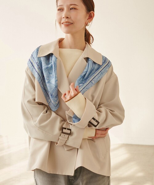 ROPE' PICNIC(ロペピクニック)の「【YOKU MOKU/ヨックモック×ROPE' PICNIC】フラワーグラデーションスカーフ(バンダナ/スカーフ・レディース・キナリ/ブルー系その他4・FREE)」の14枚目の写真